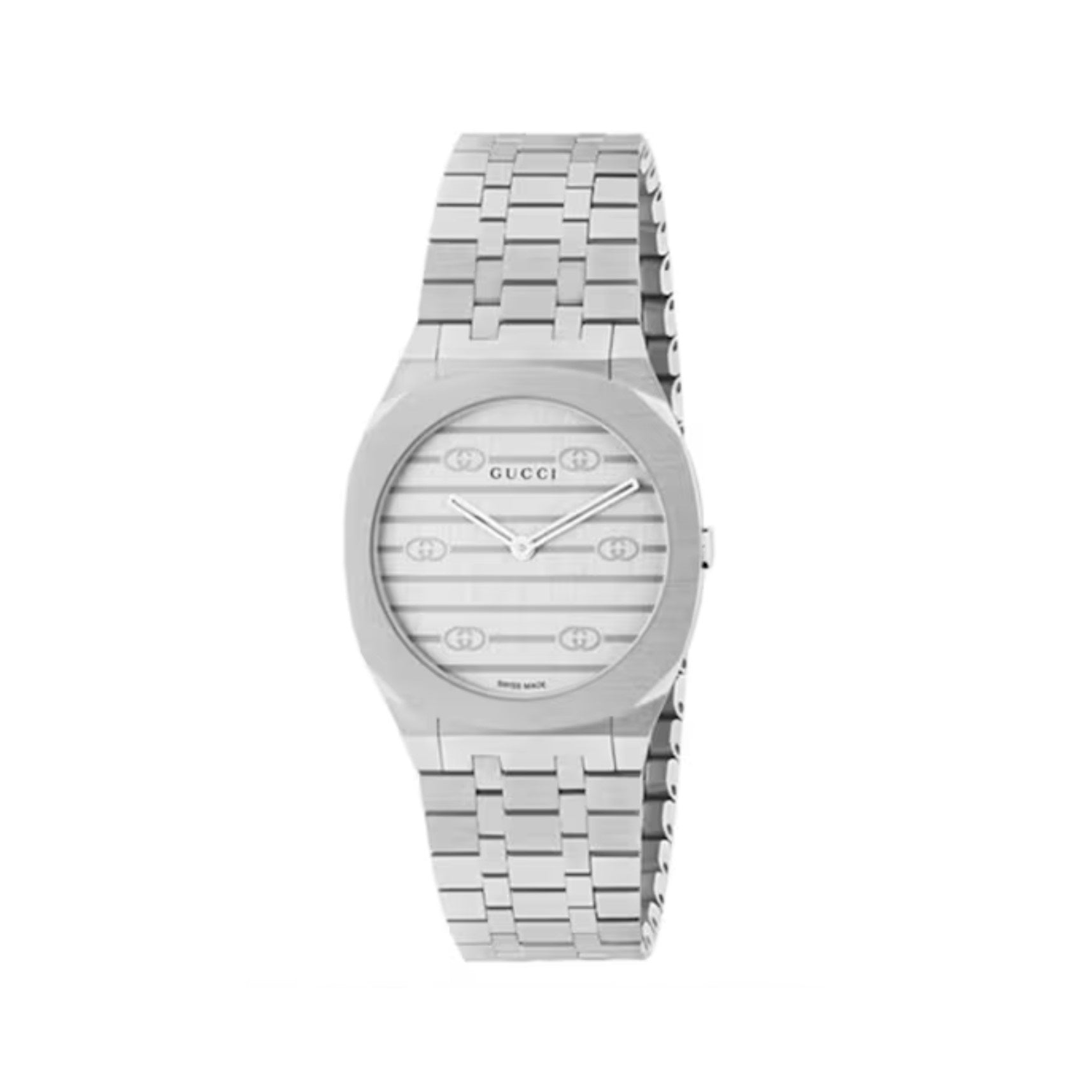 Gucci 25H Silber 30 mm Damenuhr - YA163501