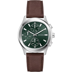 Guess Palmer Herren Uhr Grün Braun Leder – GW1049G1