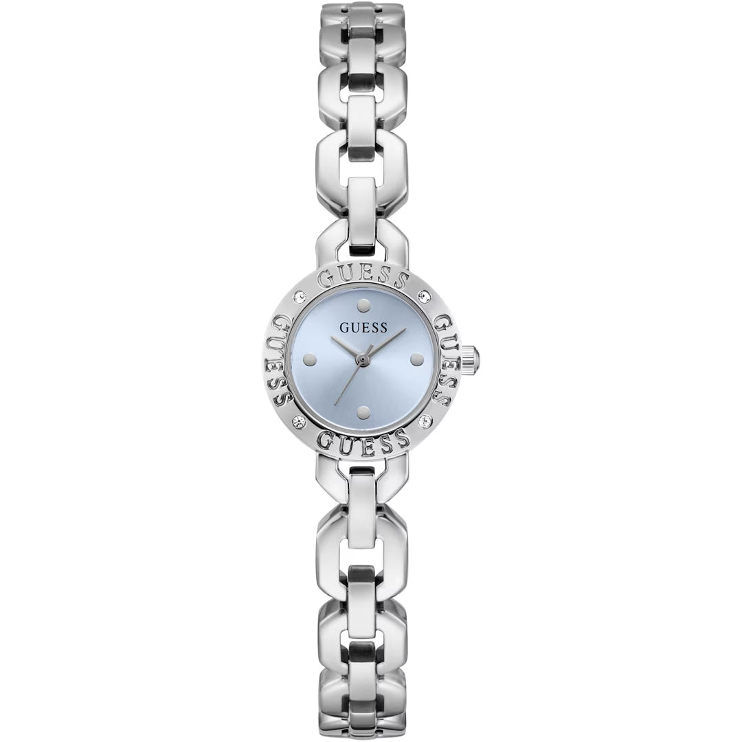 Guess Siren Damen Uhr Silber Blau Edelstahl – GW1019L1