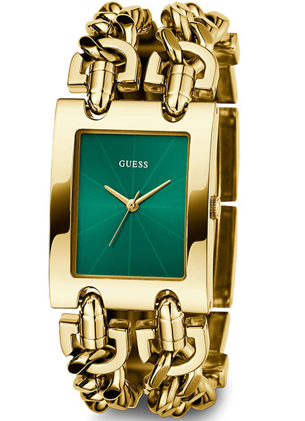 Guess Wasserfall Gold / Grün Damenuhr - GW0740L2
