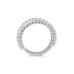 Bague demi-éternité en diamants de laboratoire baguette – Bague élégante avec diamants de laboratoire - 41063100