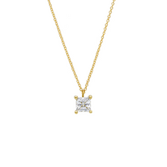 Halskette in 18 Karat Gelbgold mit gefasstem Zirkonia - 263335