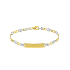Herren-ID-Armband aus 18 Karat Gold – 750er Goldarmband mit Gravurplatte - 176268