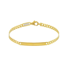 Herren-ID-Armband aus 18 Karat Gold – 750er Goldarmband mit Gravurplatte - 260922