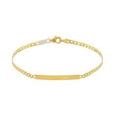 Herren-ID-Armband aus 18 Karat Gold – 750er Goldarmband mit Gravurplatte - 260929