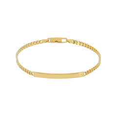 Herren-ID-Armband aus 18 Karat Gold – 750er Goldarmband mit Gravurplatte - MGM100GGT