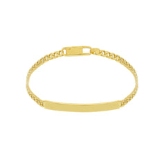 Herren-ID-Armband aus 18 Karat Gold – 750er Goldarmband mit Gravurplatte - MGM120GGT
