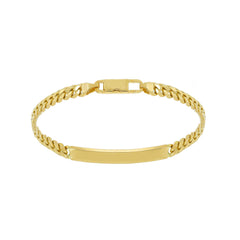 Herren-ID-Armband aus 18 Karat Gold – 750er Goldarmband mit Gravurplatte - MGM140GGT