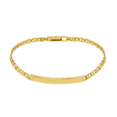Herren-ID-Armband aus 18 Karat Gold – 750er Goldarmband mit Gravurplatte - MTM100GGT