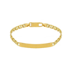 Herren-ID-Armband aus 18 Karat Gold – 750er Goldarmband mit Gravurplatte - MTM120GGT