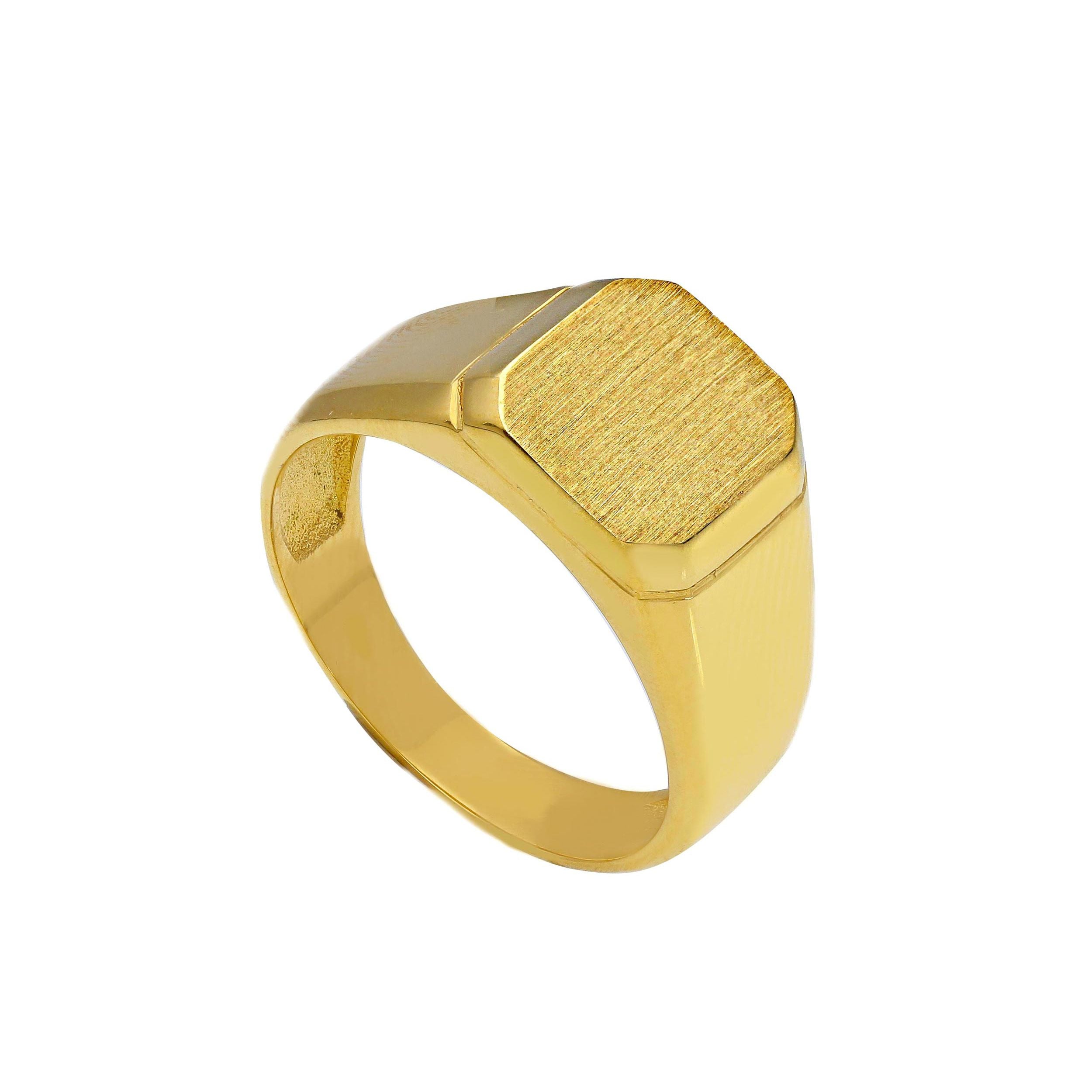 Herrenring 18 Karat Gold - 750 Goldring für Männer - 188002