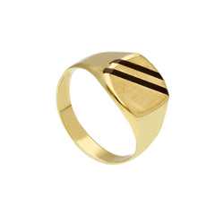Bague homme en or 18 carats – Bague en or 750 pour homme - 268756
