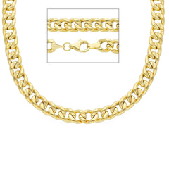 Chaîne gourmette creuse en or 18 carats - VGI160GG