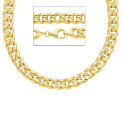 Chaîne gourmette creuse en or 18 carats - VGI180GG