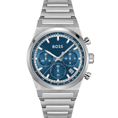 Hugo Boss Candor Chrono Silbrig / Blau Herrenuhr - 1514250