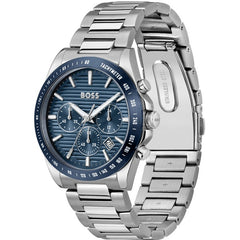 Hugo Boss Strike Chronograph Silbrig / Blau Herrenuhr - 1514240