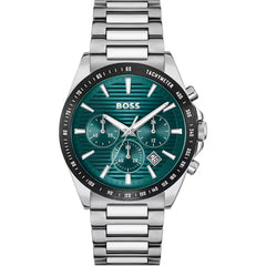 Hugo Boss Strike Chronograph Silbrig / Türkis Herrenuhr - 1514241