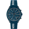 Hugo Boss Velocity Chronograph 44mm Uhr Blau Edelstahl