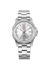 JDM Militär Oscar JDM Herrenuhr aus silbernem Stahl - JDM-WG025-02