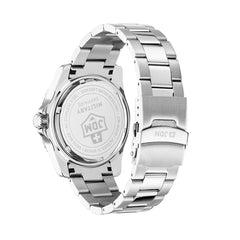 JDM Militär Sapphire Herrenuhr aus metallisch grauem Stahl - JDM-WG022-02