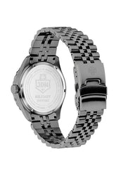 JDM Militär Wingman Herrenuhr aus schwarzem Stahl - JDM-WG028-02