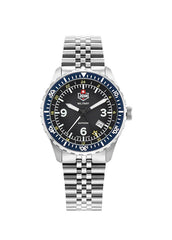 JDM Militär Wingman Herrenuhr aus silbernem Stahl - JDM-WG028-04