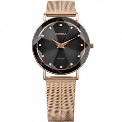 Jowissa Facet Damenuhr mit Roségold Edelstahl - J5.611.L