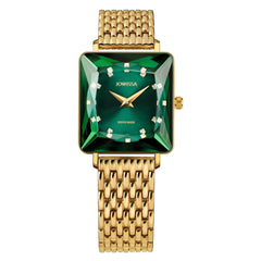 Jowissa Facet Princess Schweizer Damenuhr in Gold, Grün - J8.067.M