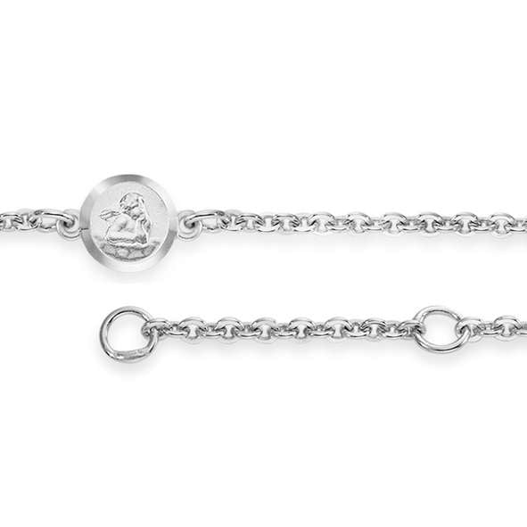 Kinder Armband aus Silber 925 weiss mit Schutzengel - 6274.00641/1400