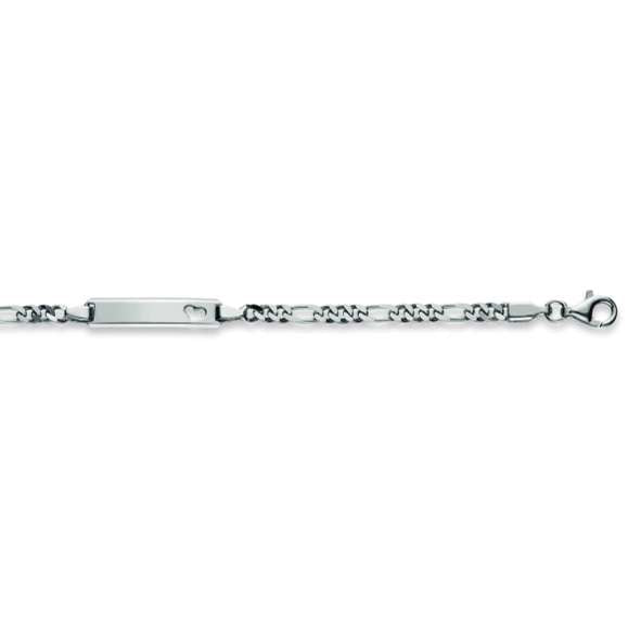 Kinder Plaketten Armband Herz aus Silber 925 weiss - 6277.00048/1400