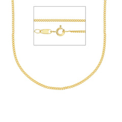 Chaîne gourmette classique en or 18 carats – 50 cm