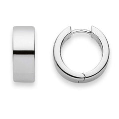 Klassische Scharnier-Creolen aus Silber 925 weiss - 6264.04872/1200