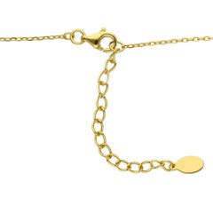 Kreuz vergoldet Silbercollier-Halskette mit Zirkonia