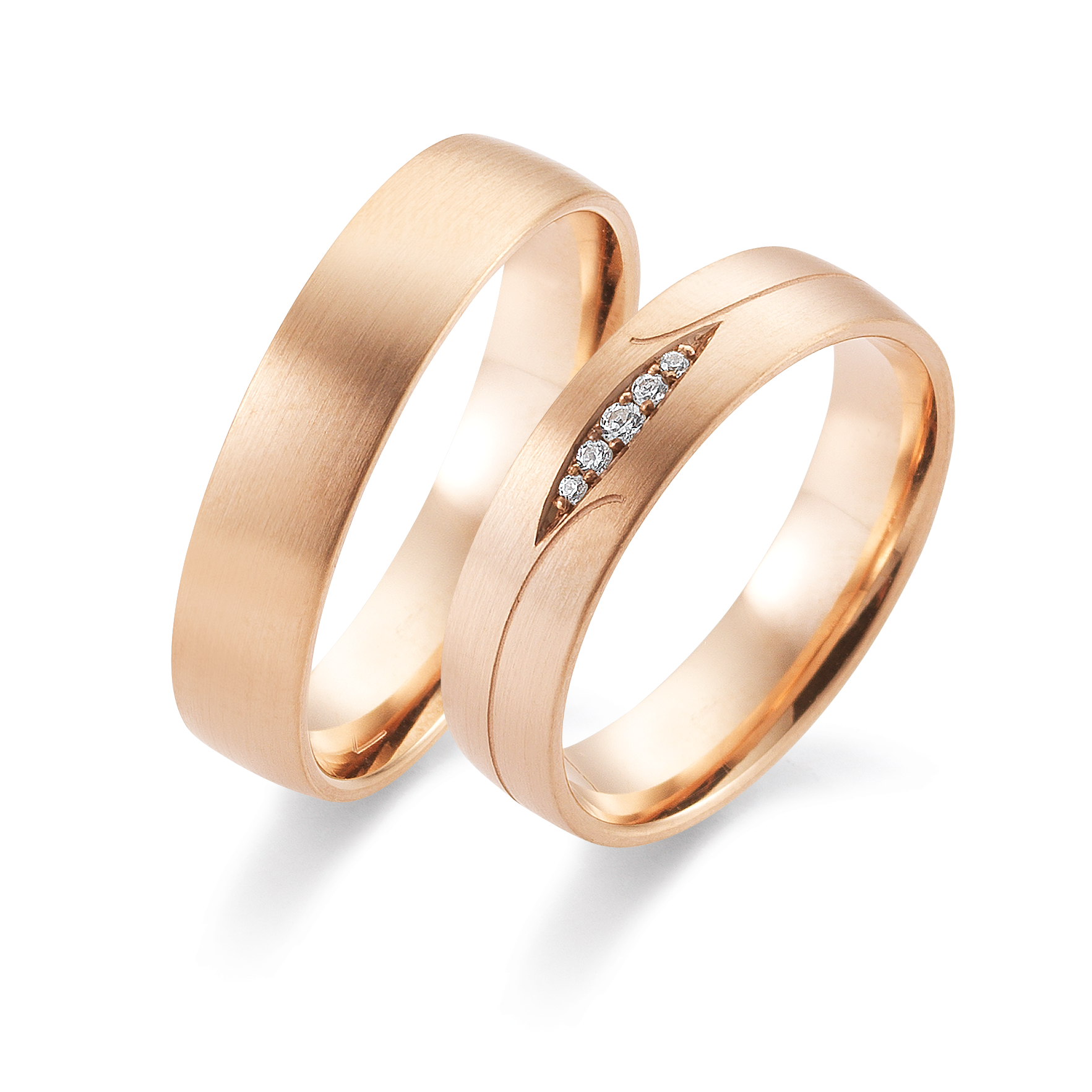 Linden Trauringe / Eheringe Adligenswil mit Diamanten - 1272/1273