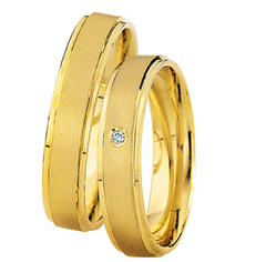 Linden Trauringe / Eheringe Bachs mit Diamant - 506/507