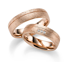 Linden Trauringe / Eheringe Dietlikon mit 3 Diamanten - 1623/1624