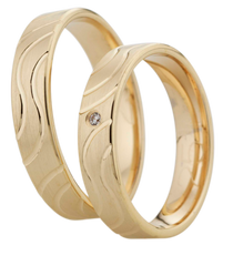 Linden Trauringe / Eheringe Bauma funkelnder W/si-Diamant - 250/251