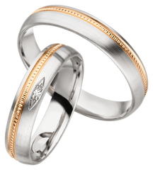 Linden Trauringe / Eheringe Bicolor Zell - 1449/1450