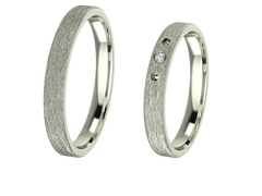 Linden Trauringe / Eheringe Brugg mit Diamant 0.0135 ct. - 1327/1328