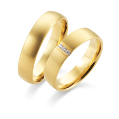 Linden Trauringe / Eheringe Buchrain mit Diamant W/si - 1274/1275