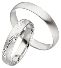 Linden Trauringe / Eheringe Elgg Minimalistisches Design - 1424/1425