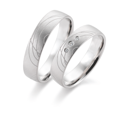 Linden Trauringe / Eheringe Emmen mit Diamant W/si - 1270/1271