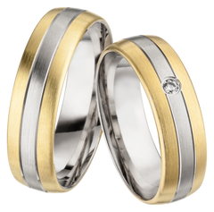 Linden Trauringe / Eheringe Fislisbach mit 0.03 ct. - 770/771