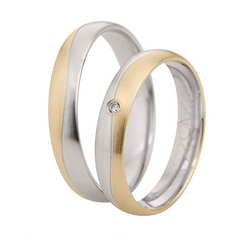 Linden Trauringe / Eheringe Kilchberg - Zweifarbiges Klassisches Design - 296/297