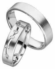 Linden Trauringe / Eheringe Onex mit 5 Diamanten - 1554/1555