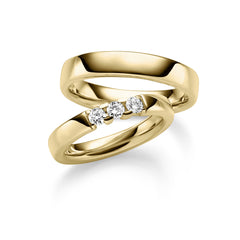 Linden Trauringe / Eheringe Glattbrugg mit Diamanten 0.1 ct. - 1643/1644