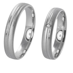 Linden Trauringe / Eheringe Risch mit Diamant W/si - 228/229