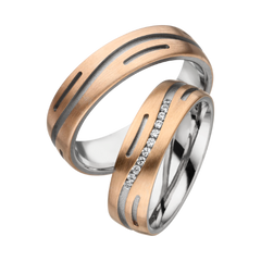 Linden Trauringe / Eheringe Thun mit Diamant 0.010 ct. - 1532/1533