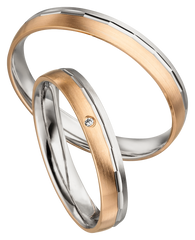 Linden Trauringe / Eheringe Bicolor Zollikon - 1337/1338