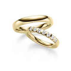 Linden Trauringe / Eheringe Zug mit Diamanten 0.0600 ct. - 1639/1640